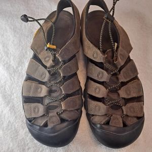 Keen Mens 12 Newport Waterproof Leather Sandals Bison Brown Multi-purpose Shoes